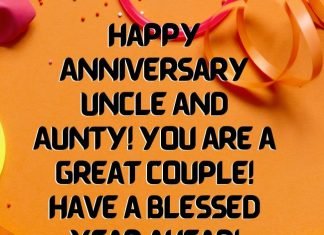 Happy Anniversary to Aunty and Uncle