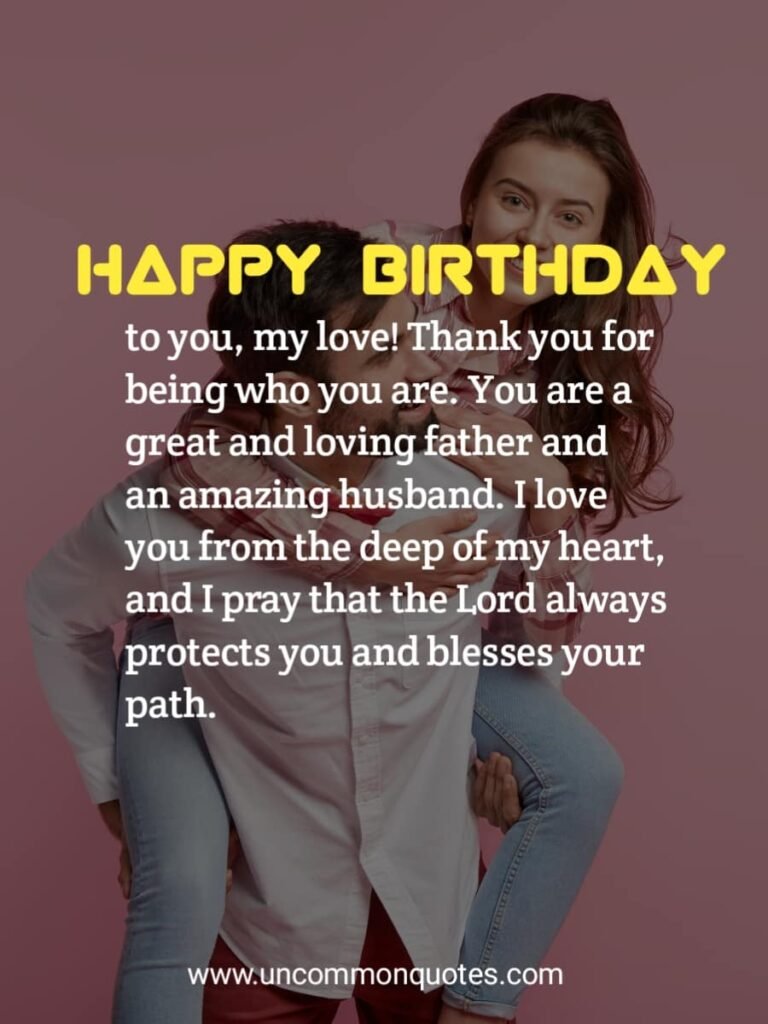 birthday message to husband and father image