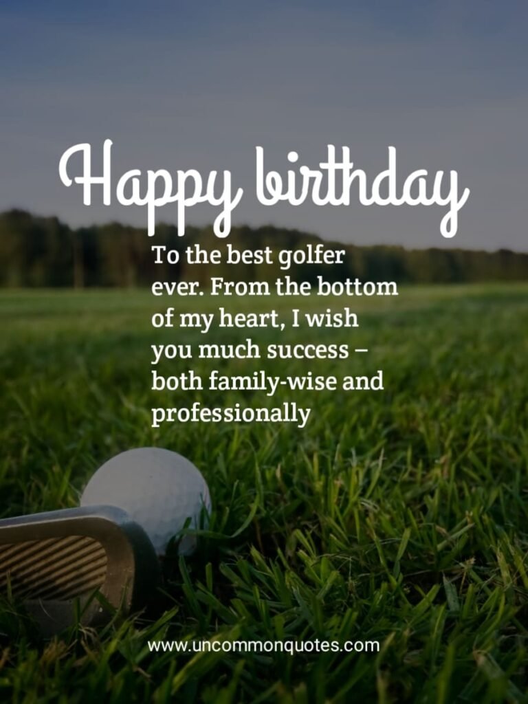golf birthday wishes and iamge