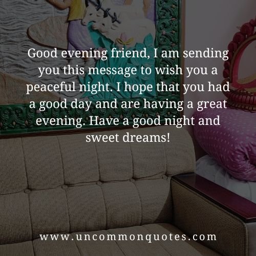 good evening prayer message for a friend