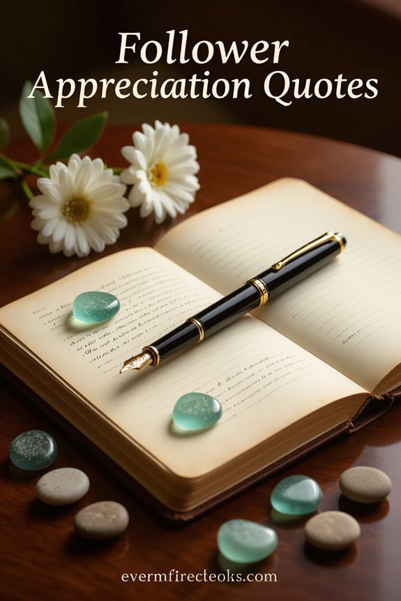 gratitude for follower support