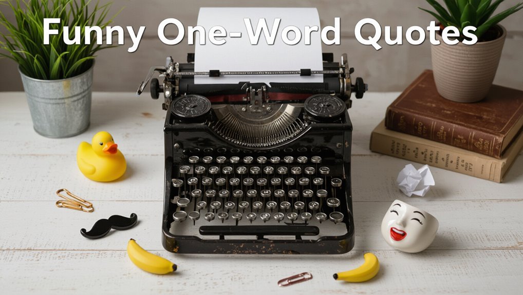 humorous one word quotes list