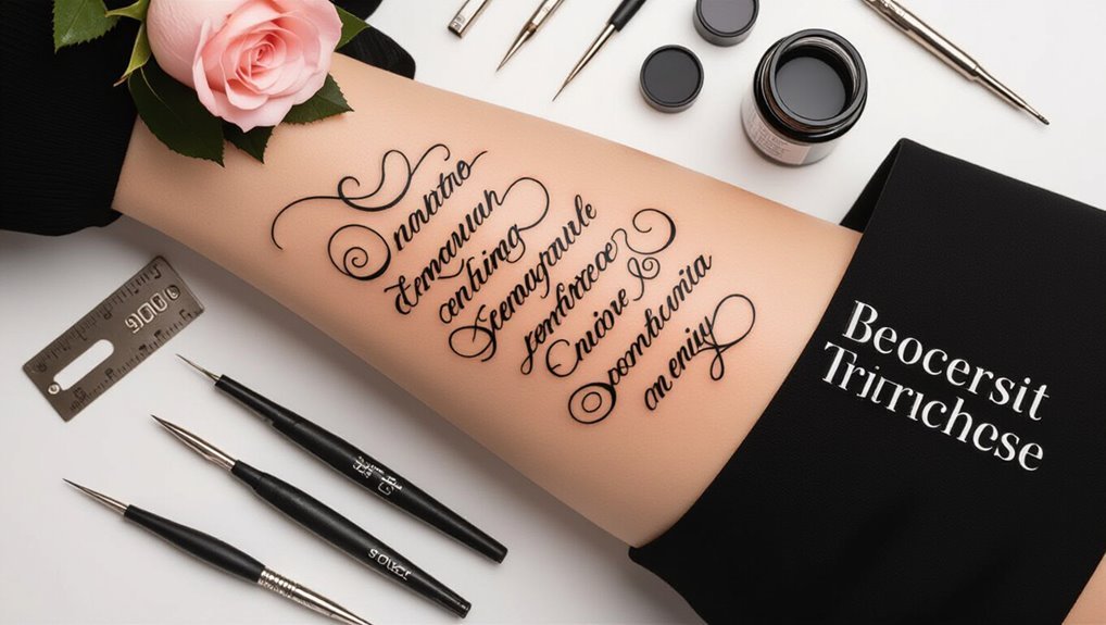 meaningful thigh quote tattoos