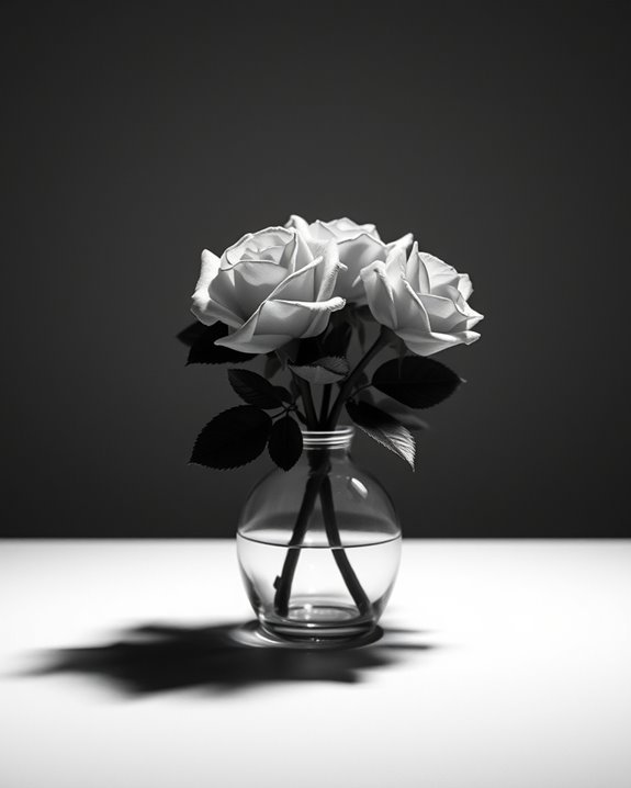 nighttime beauty through flowers