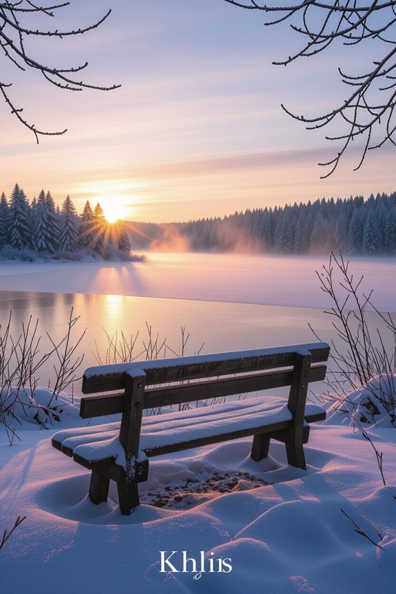 reflection and warmth in winter